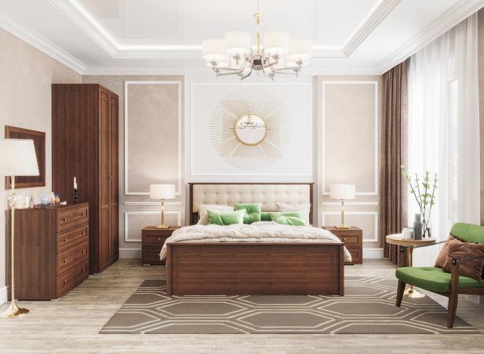 Модульная спальня Ричард, набор 3, Орех донской