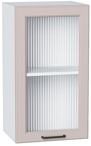 Кухонный гарнитур Барселона-02, МДФ/Стекло, 190 см, Белый/Кашемир (Гранит белый)