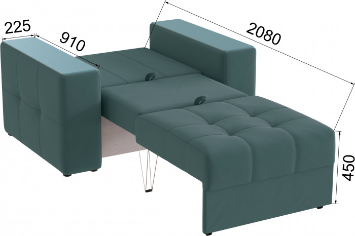 Кресло-кровать Виконт, Серый/МДФ Бриз