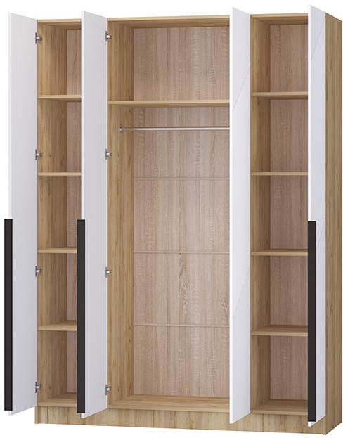 Шкаф Авис 1,6, Крафт золотой/Белый софтач