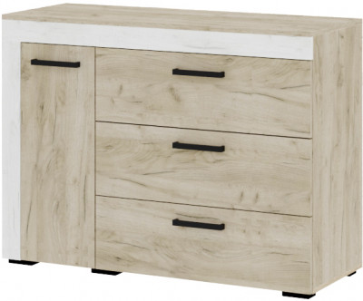 Комод "Адель" - Крафт серый/Крафт белый