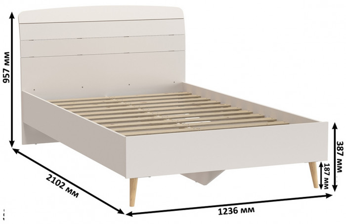 Афина Спальня Кровать 1200 + Шкаф 4-х дверный + Тумба, цвет кашемир серый, 123,6х210,2х95,7 + 160х56,3х220 + 45х37х45 см., 1200х2000, б/м, осн. есть
