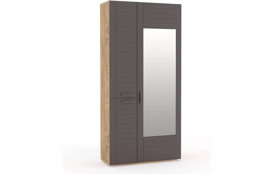НМ 013.36 Шкаф для одежды с зеркалом Livorno /дуб бунратти / софт графит