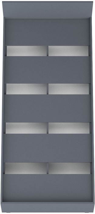 Мори Кровать 0900, цвет графит, ШхГхВ 93,5х203,5х70 см., сп.м. 900х2000 мм., без матраса, основание есть