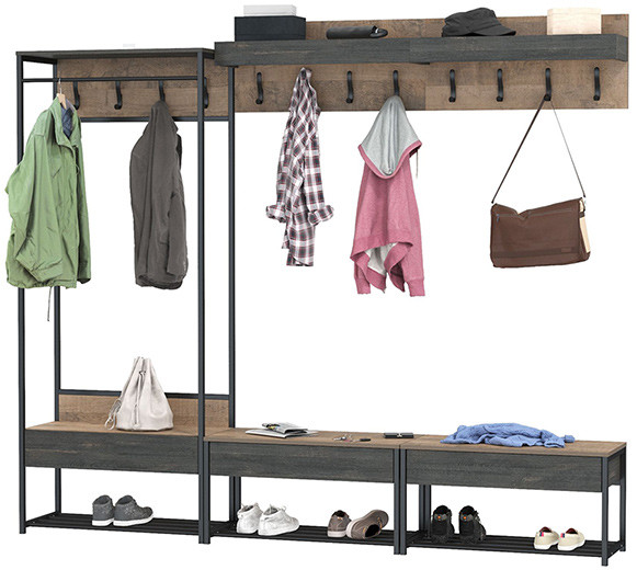 Трувор Прихожая 227, дуб гранж песочный/интра