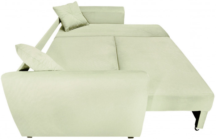 Диван-кровать угловой Амстердам Люкс, 150х200, еврокнижка, независимый пружинный блок, велюр, бежевый