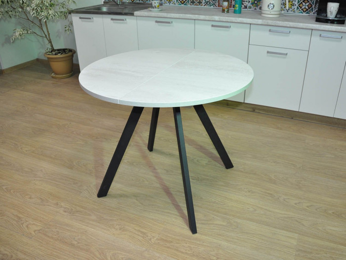 Обеденная группа Нарди / Стул Х 4 шт. / Бетон белый/черный / бид 01