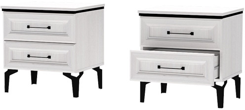 Модульная Спальня Шарм, набор 11, Ясень Анкор Светлый/Экокожа