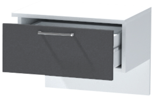Тумба приставная "Иннэс-7", Белый/Графит