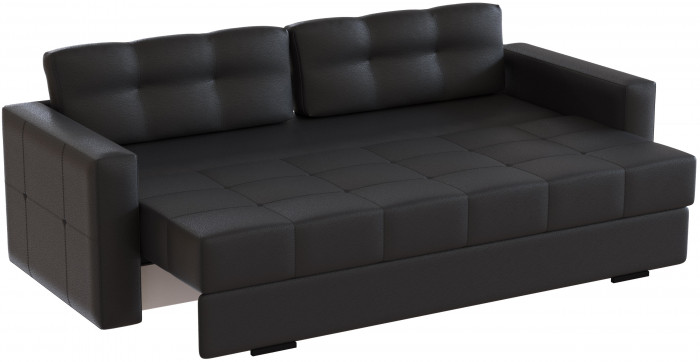 Диван раскладной Брэй экокожа черный