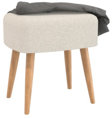 Банкетка 6-5135ТКШбеж Полли, цвет ткань бежевая, ШхГхВ 44х34х45 см.(прямоугольная банкетка на четырёх ножках), цвет ножек: тик