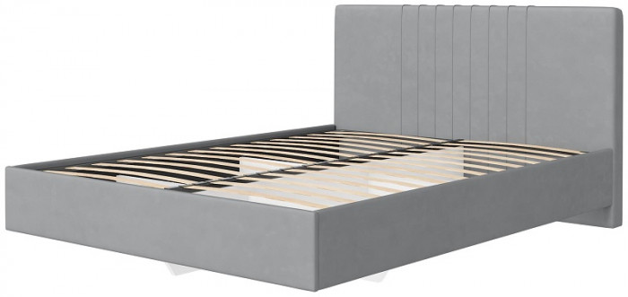 Кровать с латами Соло 160*200, Светло-серый
