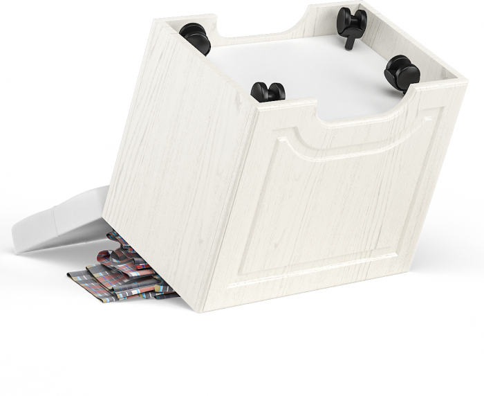 Ливерпуль Пуф 14.02, ясень ваниль/белый/эко-кожа гранд белый