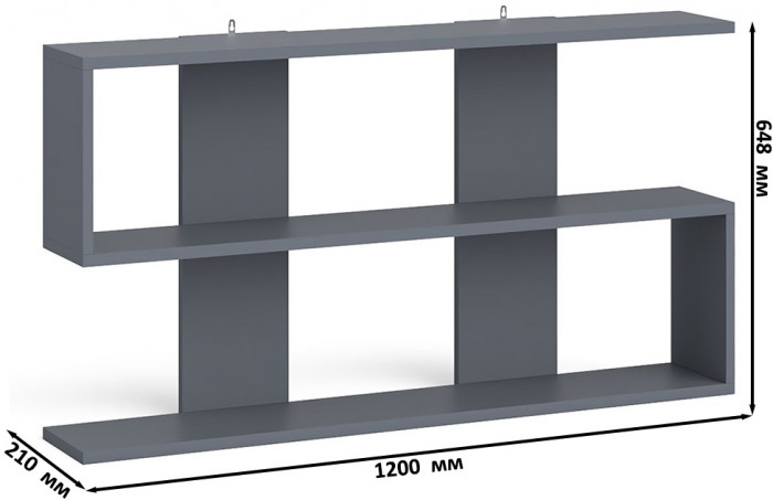 Мори компьютерный стол МС-2 + Комод МК1600.1 + Полка 1200, графит/белый