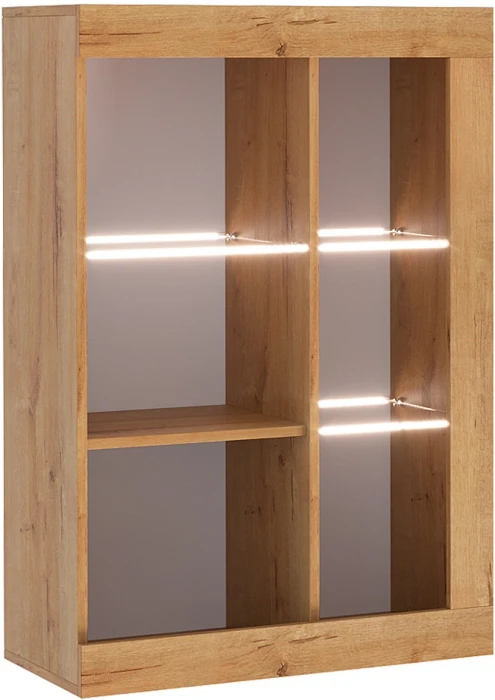 Прага Модульная Гостиная, вариант №1, вотан/Черный глянец