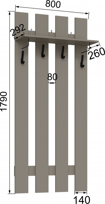 Вешалка Мадрид (0,8), Мокко