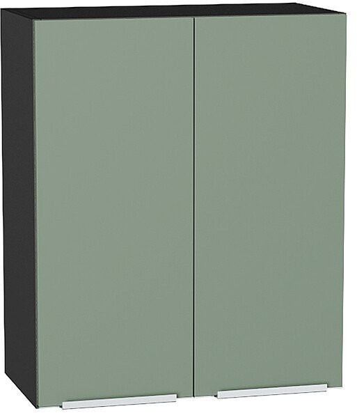 Кухонный гарнитур Фьюжн-05, МДФ, 110 см, Графит/Мятный шелк/Белый шелк (Черный детройт)