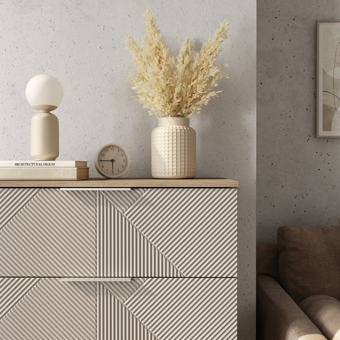 "Эмилия" КМ-02 комод Дуб смоки/Айриш (MF03)