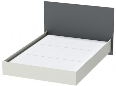 Кровать 1,6 арт.031-М1 (ЛДСП) ЛН (Графит/Миндаль)