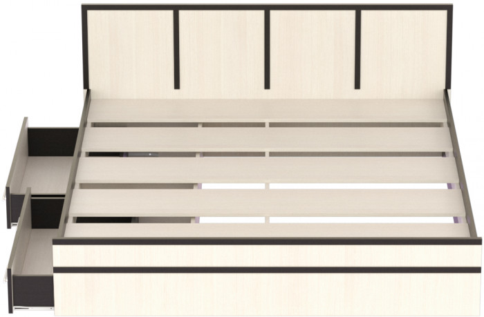 Сакура Кровать с ящиками 1800, венге/дуб лоредо