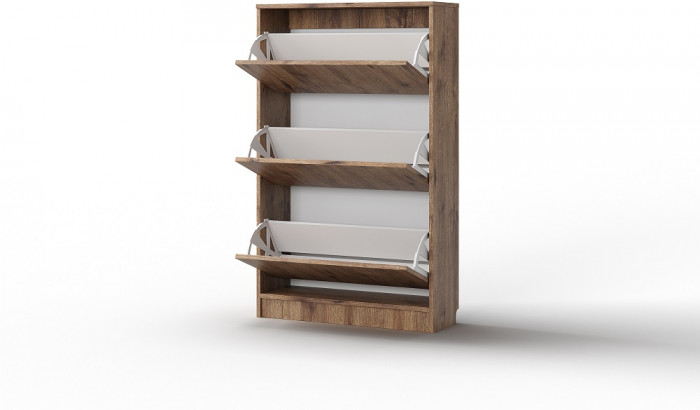 Тумба для обуви 3 двери "Аризона" - Дуб веллингтон