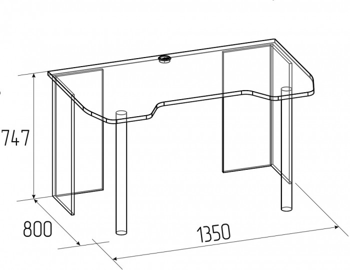 Стол компьютерный Аурелио 84, Антрацит-Блеквуд Сатиновый