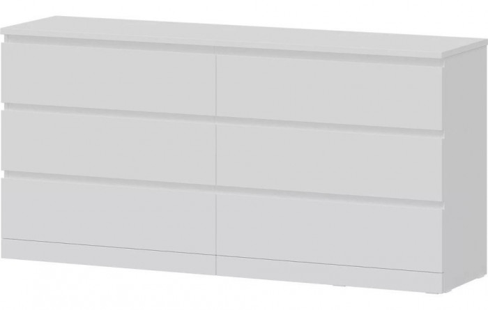 Комод MALM IKEA Varma Белый снег 8685 BS (6 ящиков) 160*40*78,4 см, Белый   Фиеста