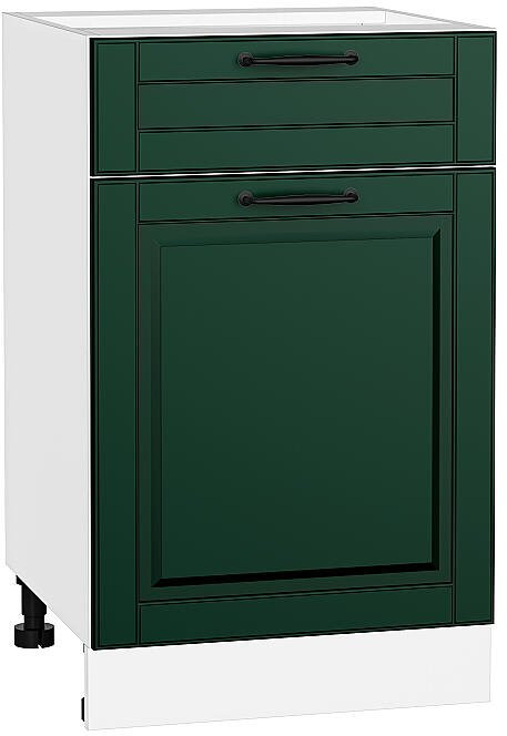 Кухонный гарнитур Дублин-01, МДФ, 190 см, Белый/Особый зеленый (Антарес)