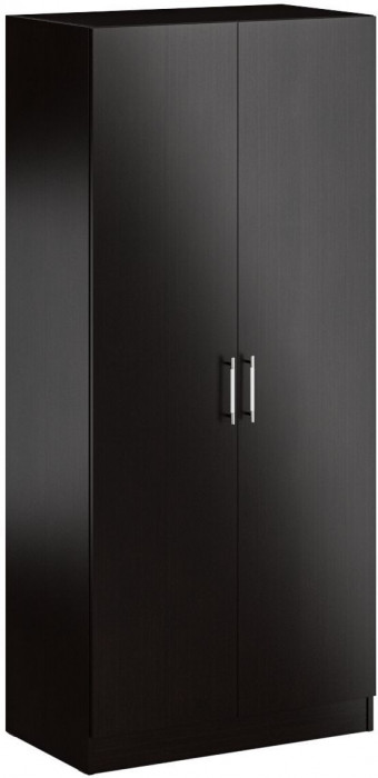 Кровать 1200 + Шкаф 2-х створчатый Стандарт, цвет венге, ШхГхВ 123,5х203,5х70 + 90х52х200 см., сп.м. 1200х2000 мм., без матраса, основание есть