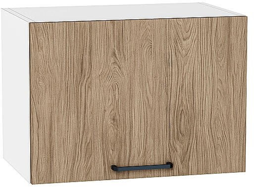 Кухонный гарнитур угловой Флэт-02, МДФ, 170×240 см, Белый/Натуральный дуб (Мрамор альпийский)