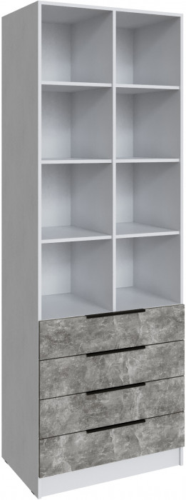 Шкаф Мадрид, композиция 10, Белый/Ателье светлое