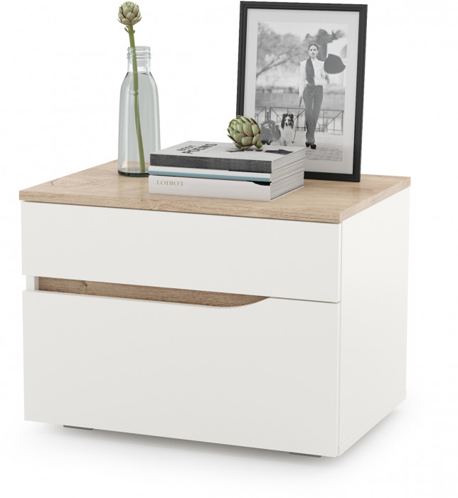 Муссон Спальня № 05, цвет белый/дуб эндгрейн элегантный/искусственная кожа белая, подъёмный ортопед, сп. м. 1600х2000 мм., б/м