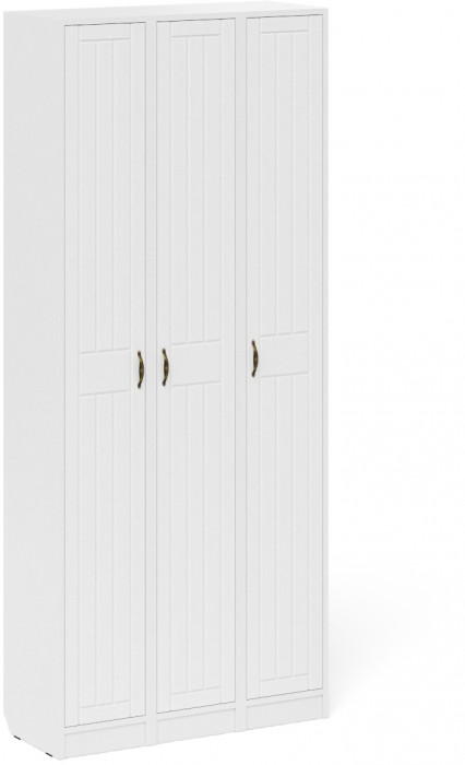 Прихожая П-6 Пенал 3 штуки, цвет белая шагрень/фасады МДФ белое дерево фрезеровка прованс, ШхГхВ 90х35х210 см., универсальная сборка