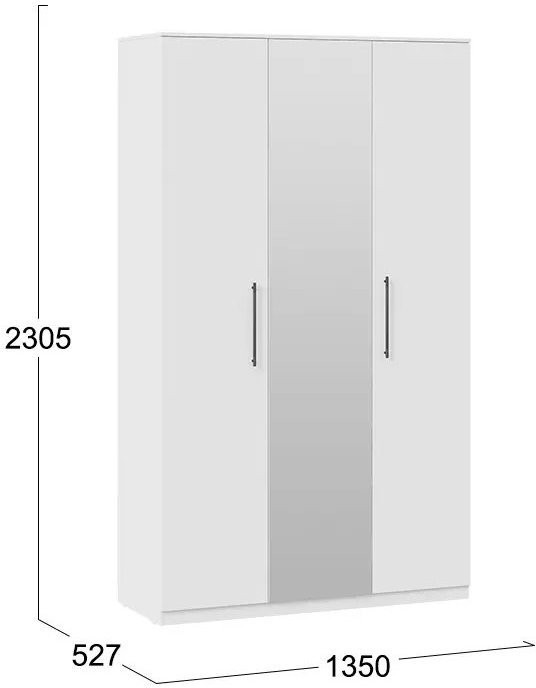 Агата Шкаф комбинированный (Белый)