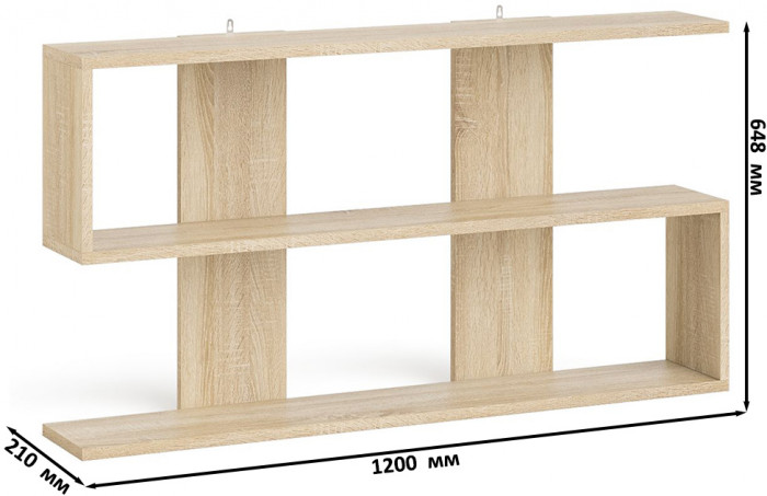 Мори компьютерный стол МС-16 левый + Комод МК1200.6 + Полка 1200, дуб сонома/белый