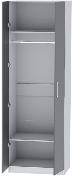 Шкаф двухдверный №1 "Иннэс-7" - Белый/Графит