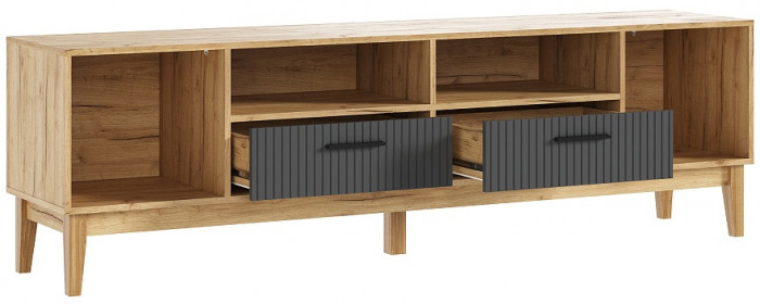 Модульная гостиная "Флэш", Крафт золотой/Браш графит (рамка AGT)