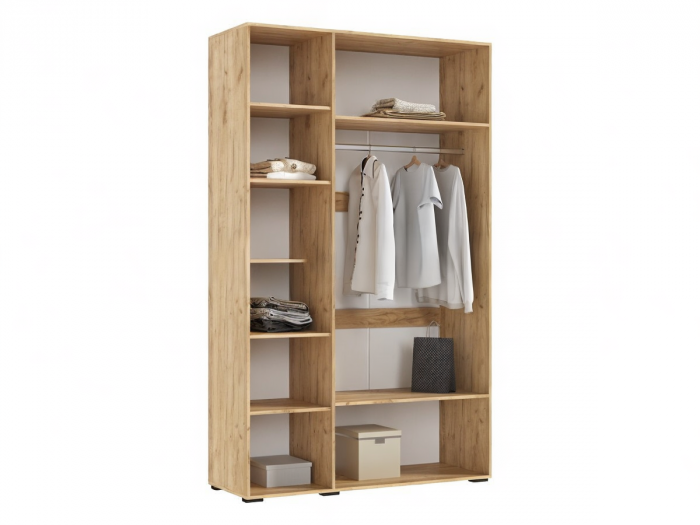 Ирис Шкаф 3-х ств. 1350 браш графит/дуб крафт