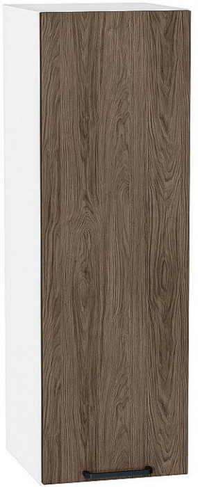 Кухонный гарнитур угловой Флэт-02, МДФ, 170×240 см, Белый/Коричневый дуб (Мрамор альпийский)
