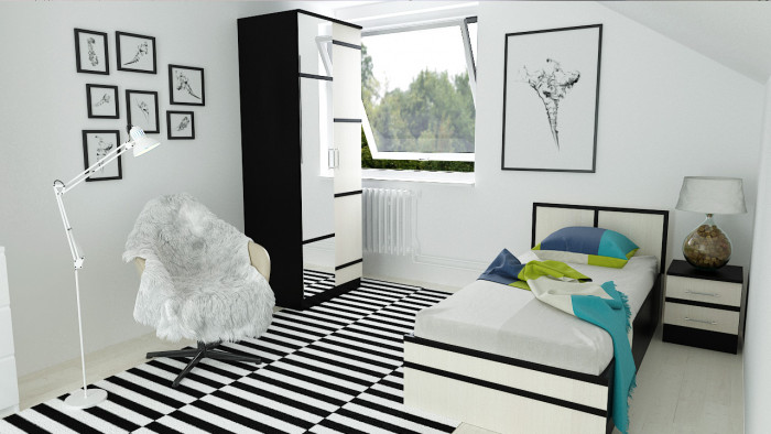 Сакура Тумба прикроватная, венге/дуб лоредо