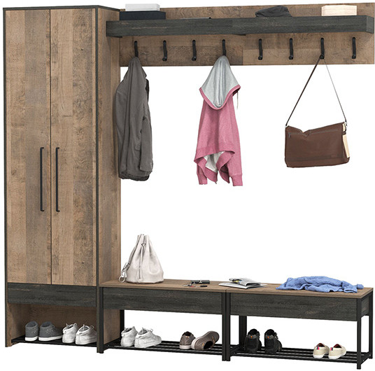 Трувор Прихожая 211, дуб гранж песочный/интра