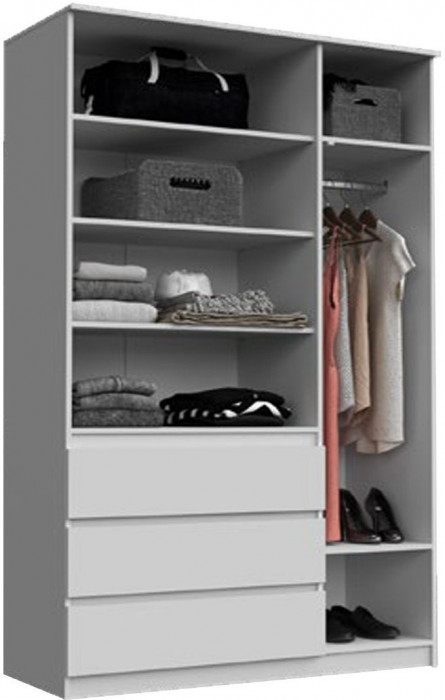 Челси Шкаф 1200 (Белый глянец, Белый)