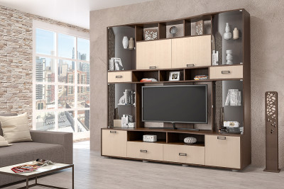 Гостиная Аллегро Вариант №4, Венге Linum/Дуб Белфорд