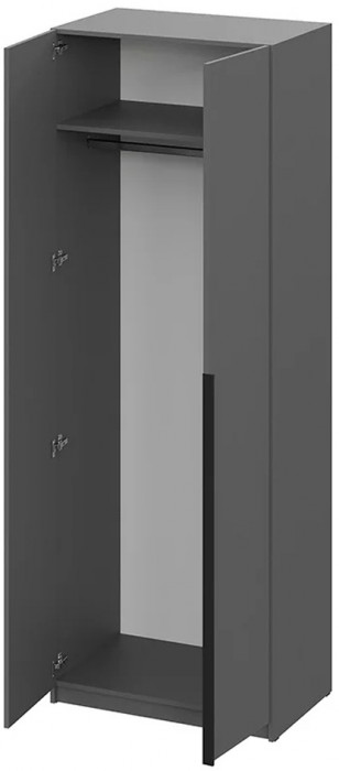 Шкаф распашной Берген ПРО ШК-800, Серый графит