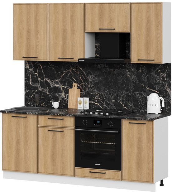 кухня Либерти 2,0м белый/орех светлый