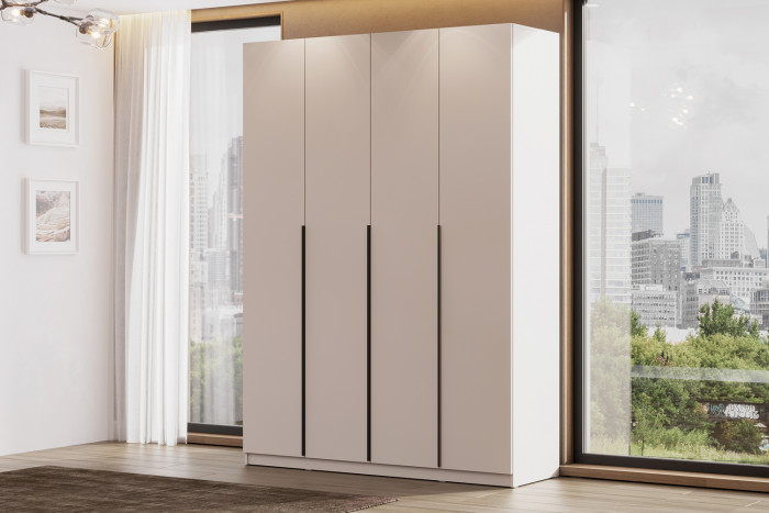 Шкаф распашной с наполнением (11 полок + штанга) ШК 5 (1600), Меланж