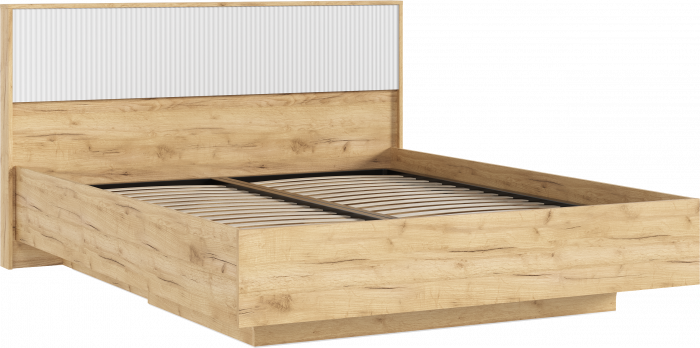 Кровать парящая с ортопед. основанием Марвэл 1,6м, Дуб крафт/Браш вайт