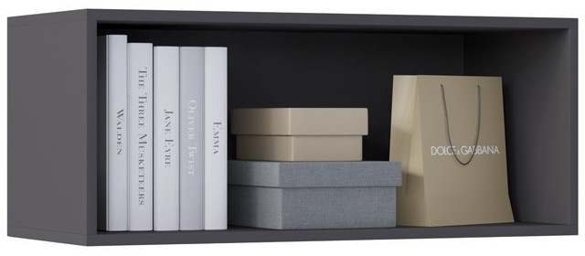 Оливия Тумба навесная №1 (Графит, Графит Софт)