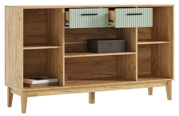 Модульная гостиная "Флэш", Крафт золотой/Олива софт (рамка AGT)