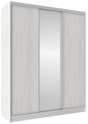 Шкаф-купе трехдверный с зеркалом 1800 Домашний Ясень Анкор светлый